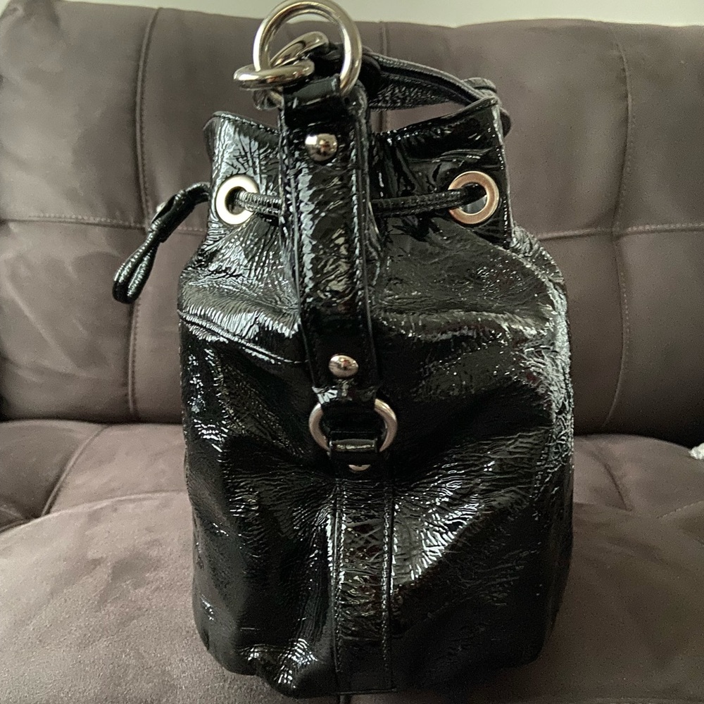 COACH Patent Leather Poppy Bucket Bag - Picture 3 of 8